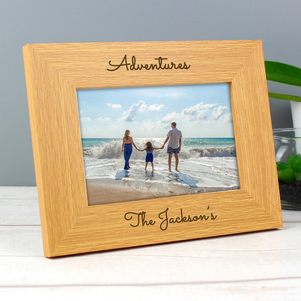 Personalised Free Text 6x4 Inch Wooden Photo Frame