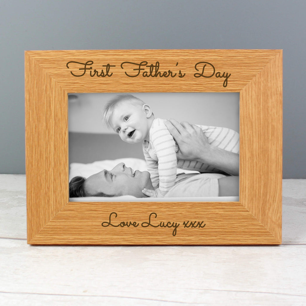 Personalised Free Text 6x4 Inch Wooden Photo Frame