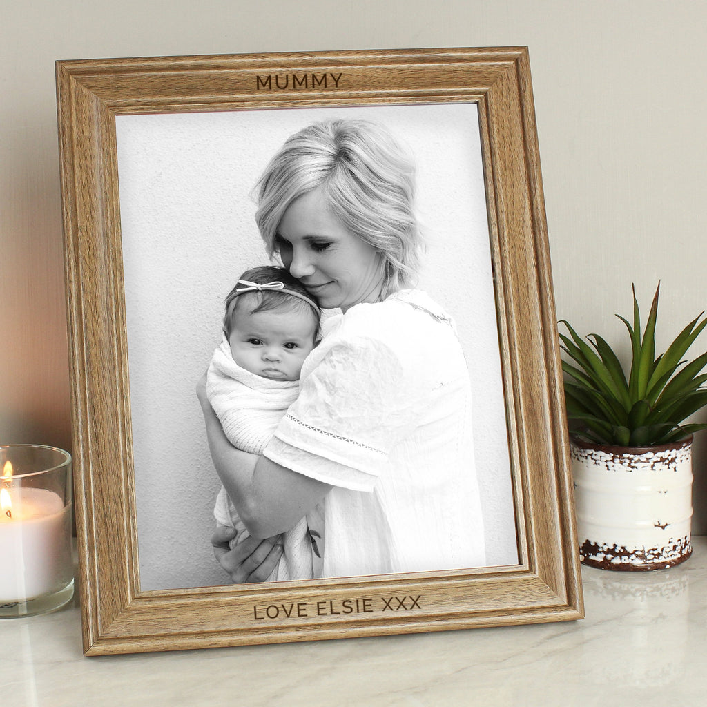 Personalised Free Text 8x10 Inch Wooden Frame