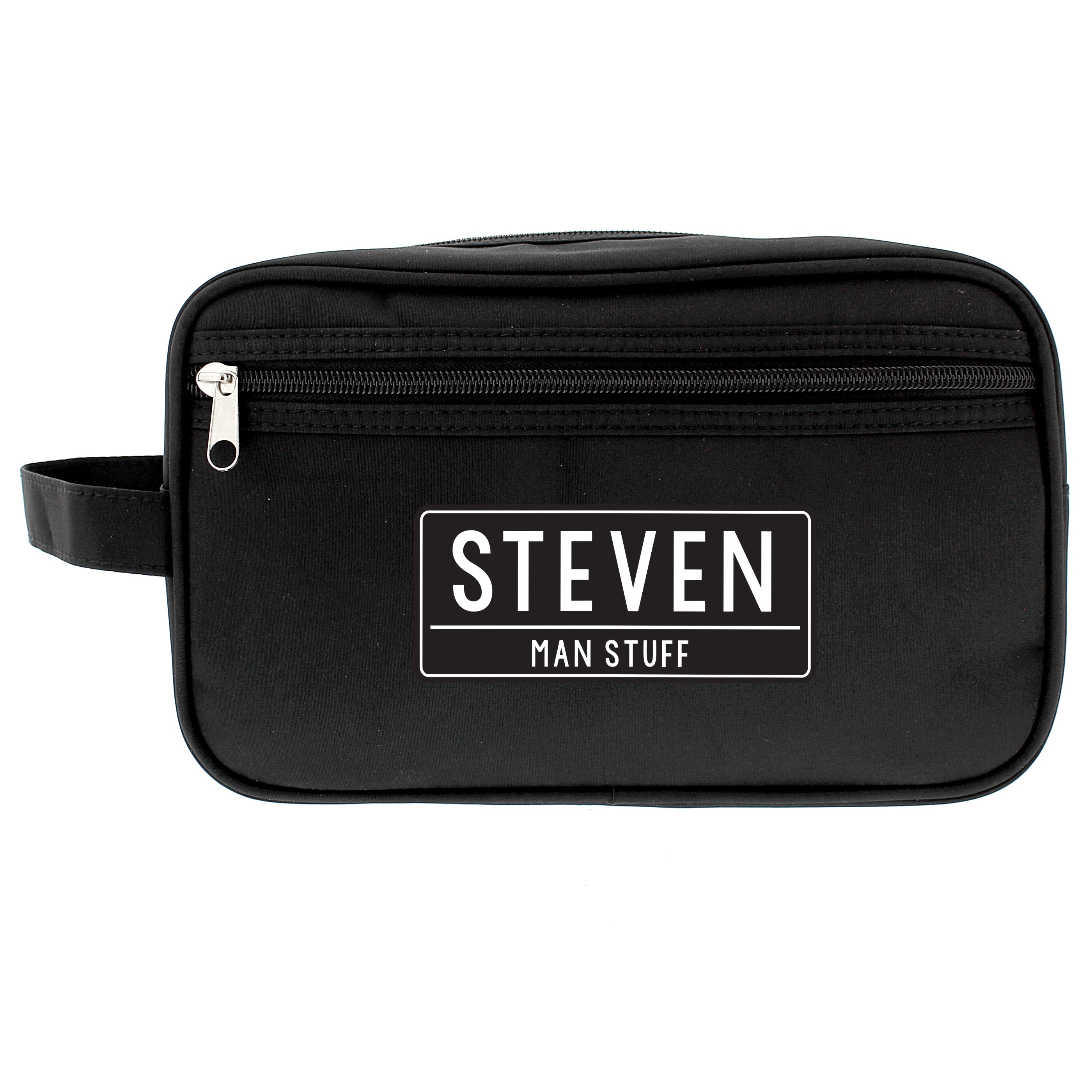 Personalised Free Text Black Vanity Bag
