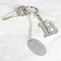 Personalised Free Text Diamante 18 Keyring