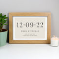 Personalised Free Text Landscape A4 Oak Framed Print