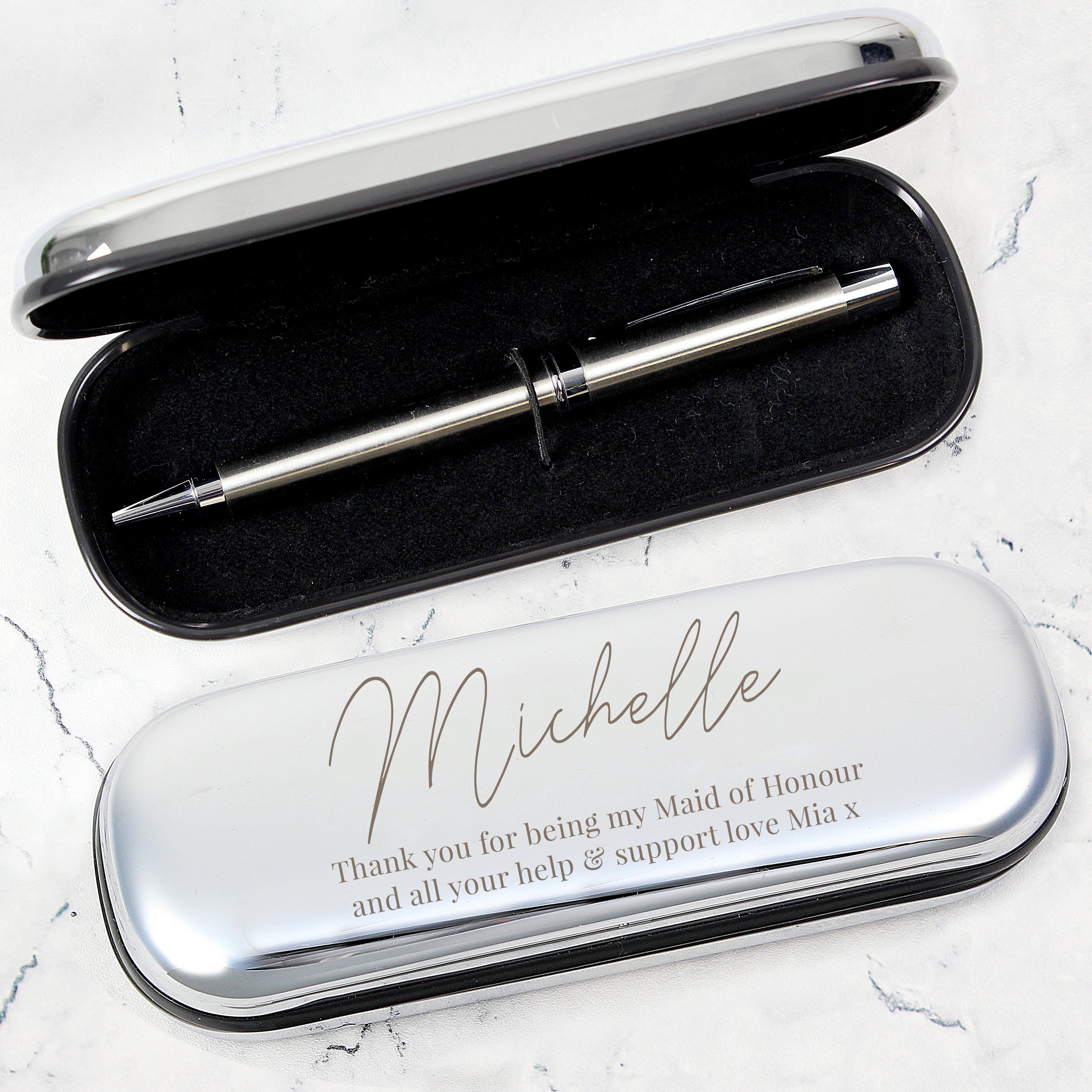 Personalised Free Text Pen And Box Set