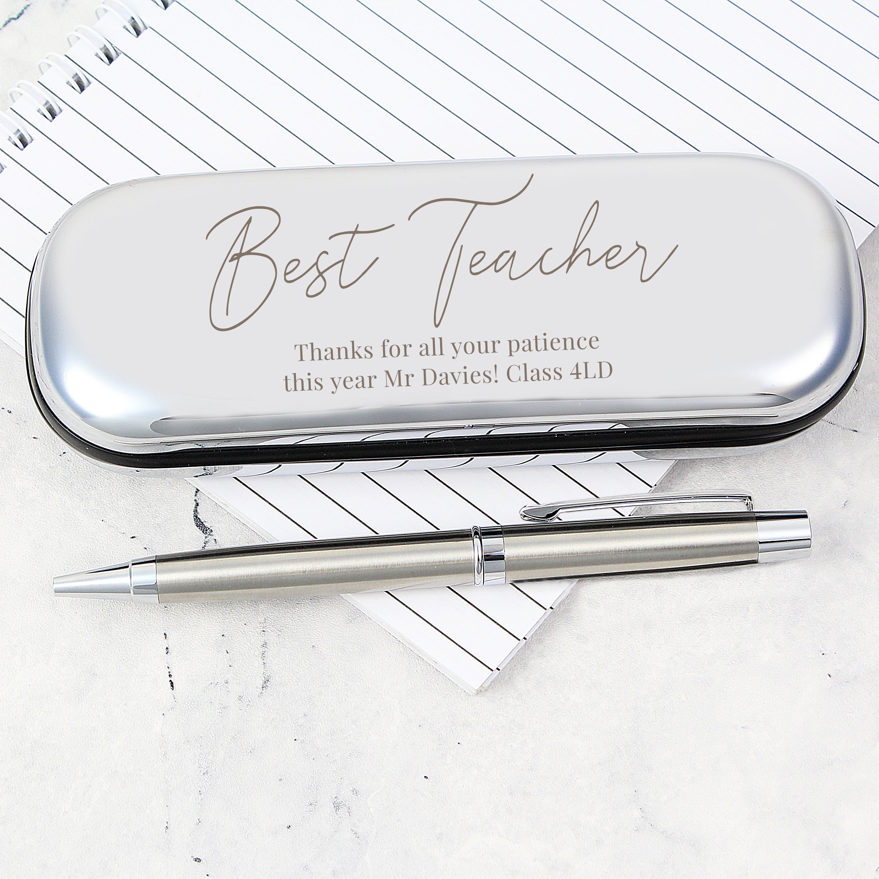 Personalised Free Text Pen And Box Set