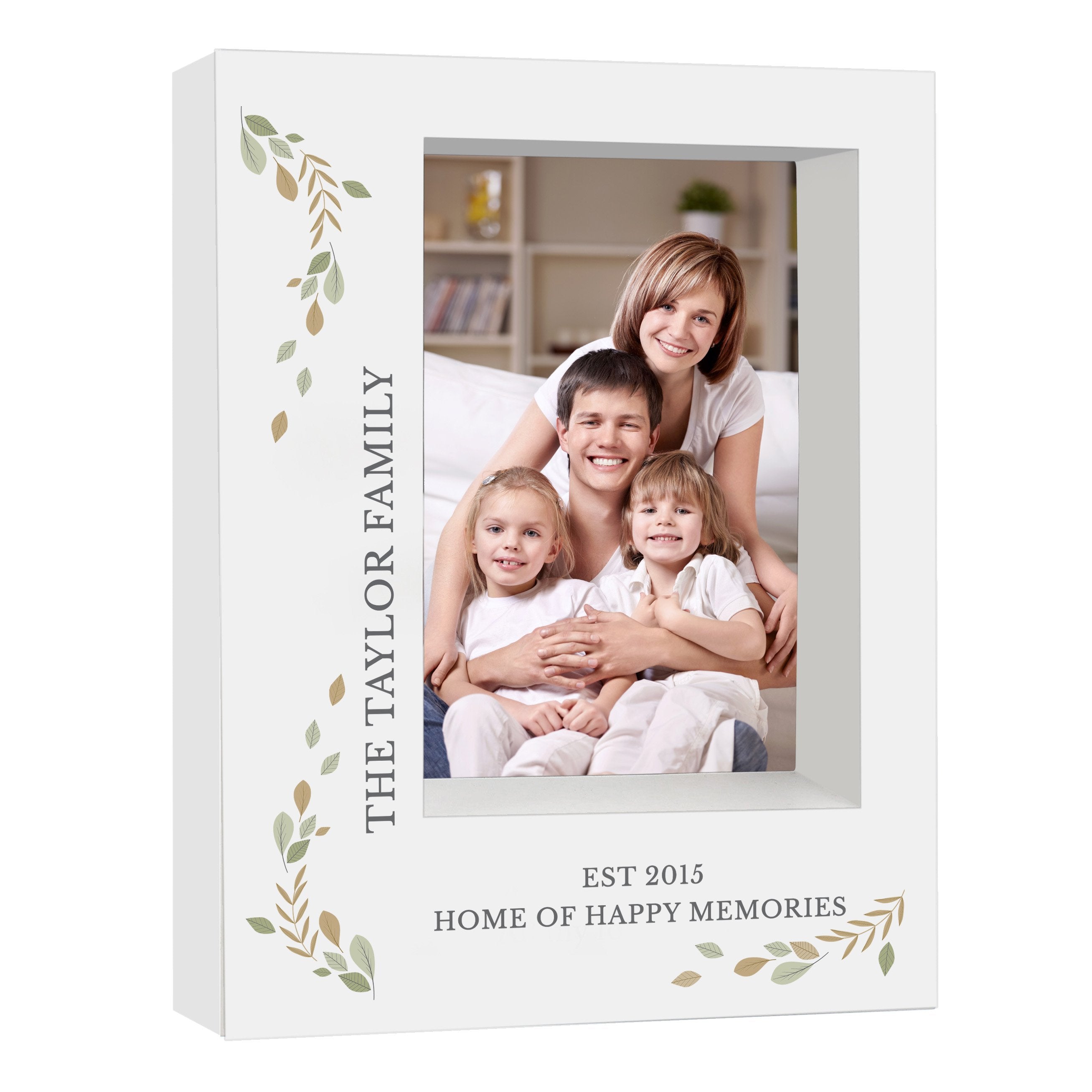 Personalised Fresh Botanical 5x7 Inch Box Photo Frame
