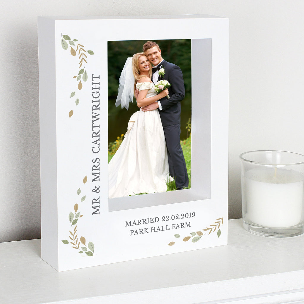 Personalised Fresh Botanical 5x7 Inch Box Photo Frame