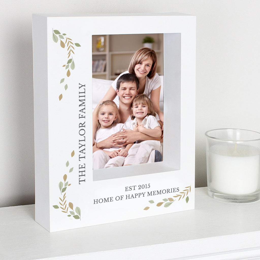Personalised Fresh Botanical 5x7 Inch Box Photo Frame