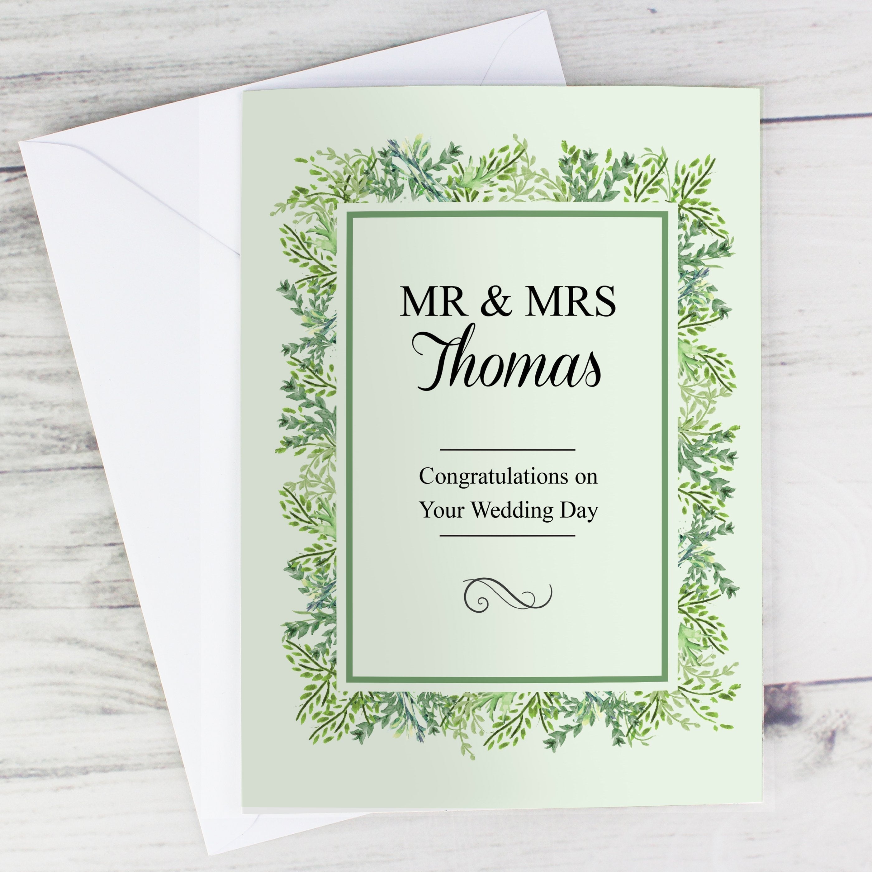 Personalised Fresh Botanical Card