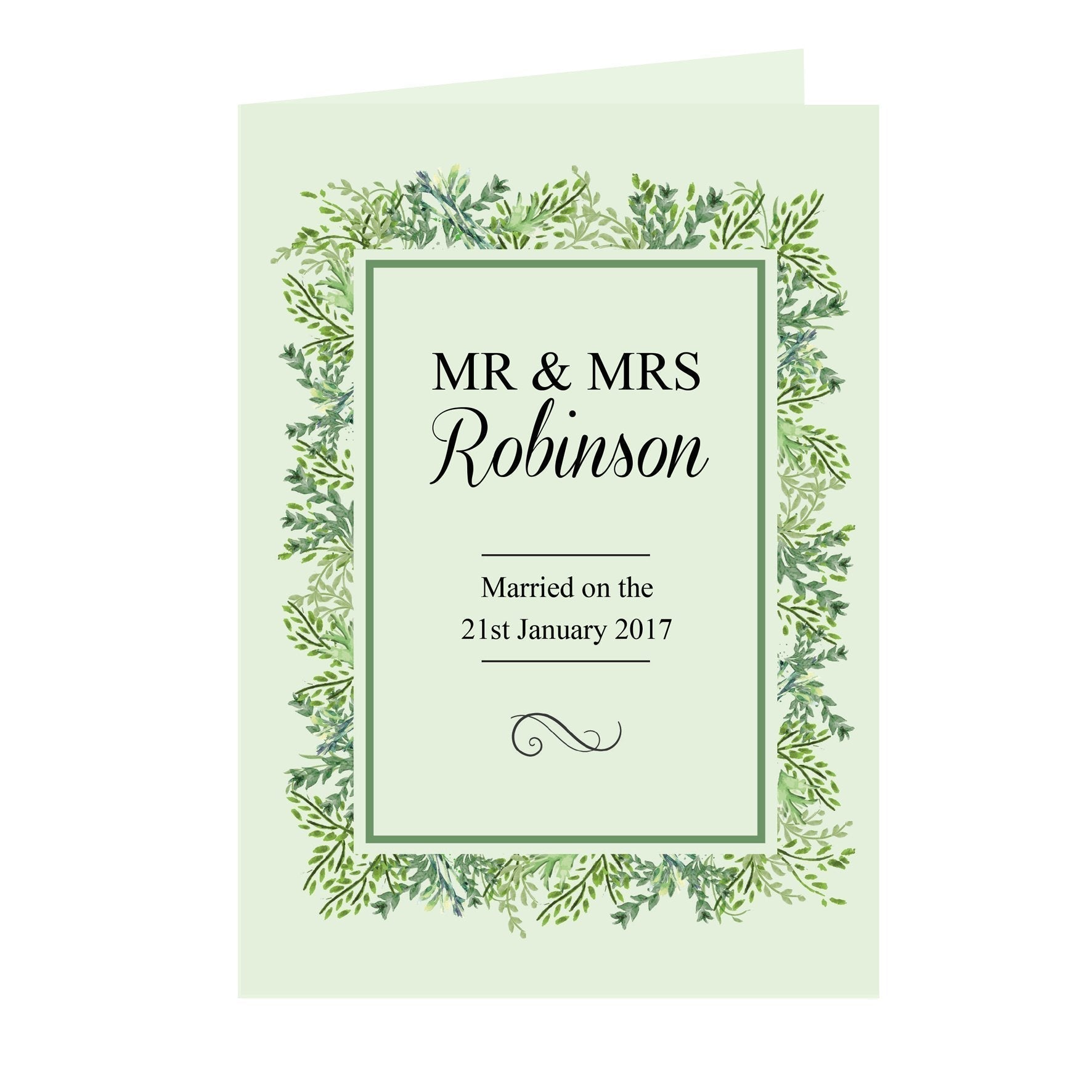 Personalised Fresh Botanical Card