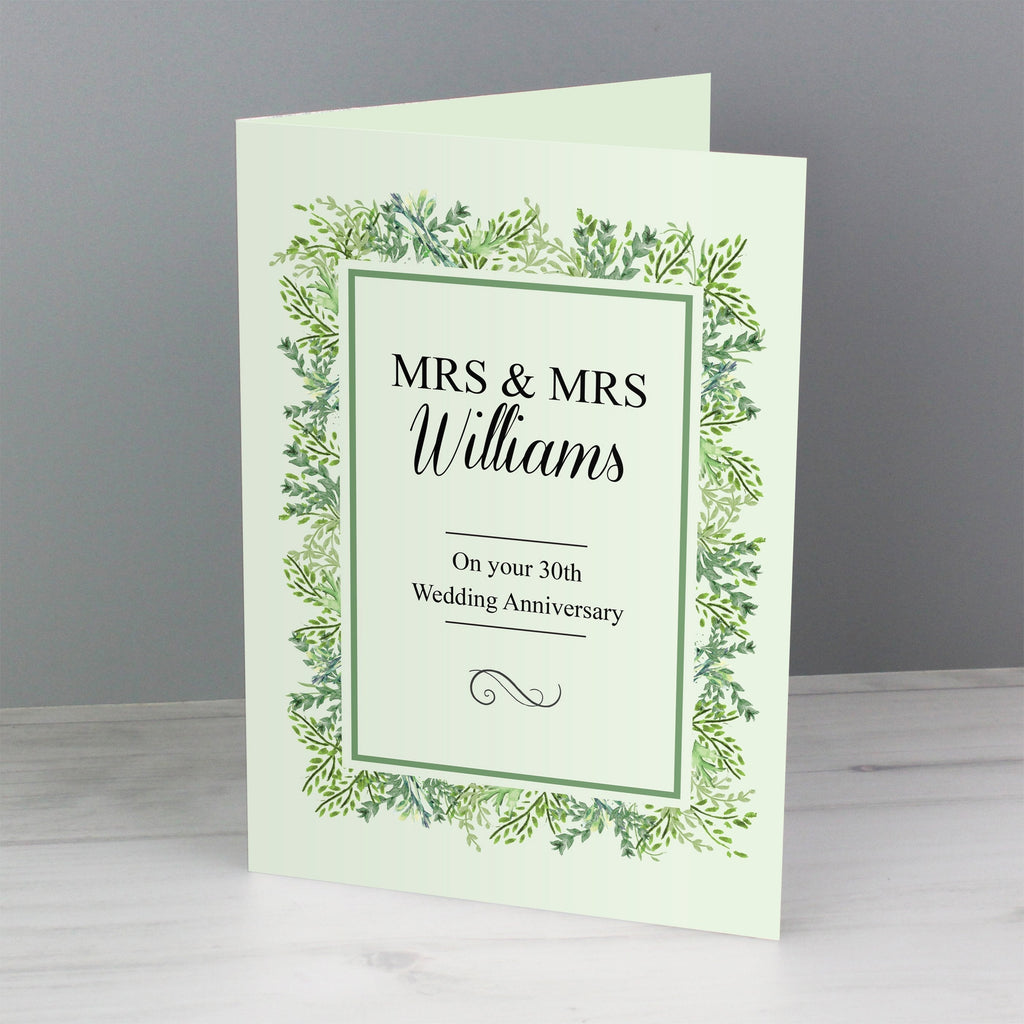 Personalised Fresh Botanical Card