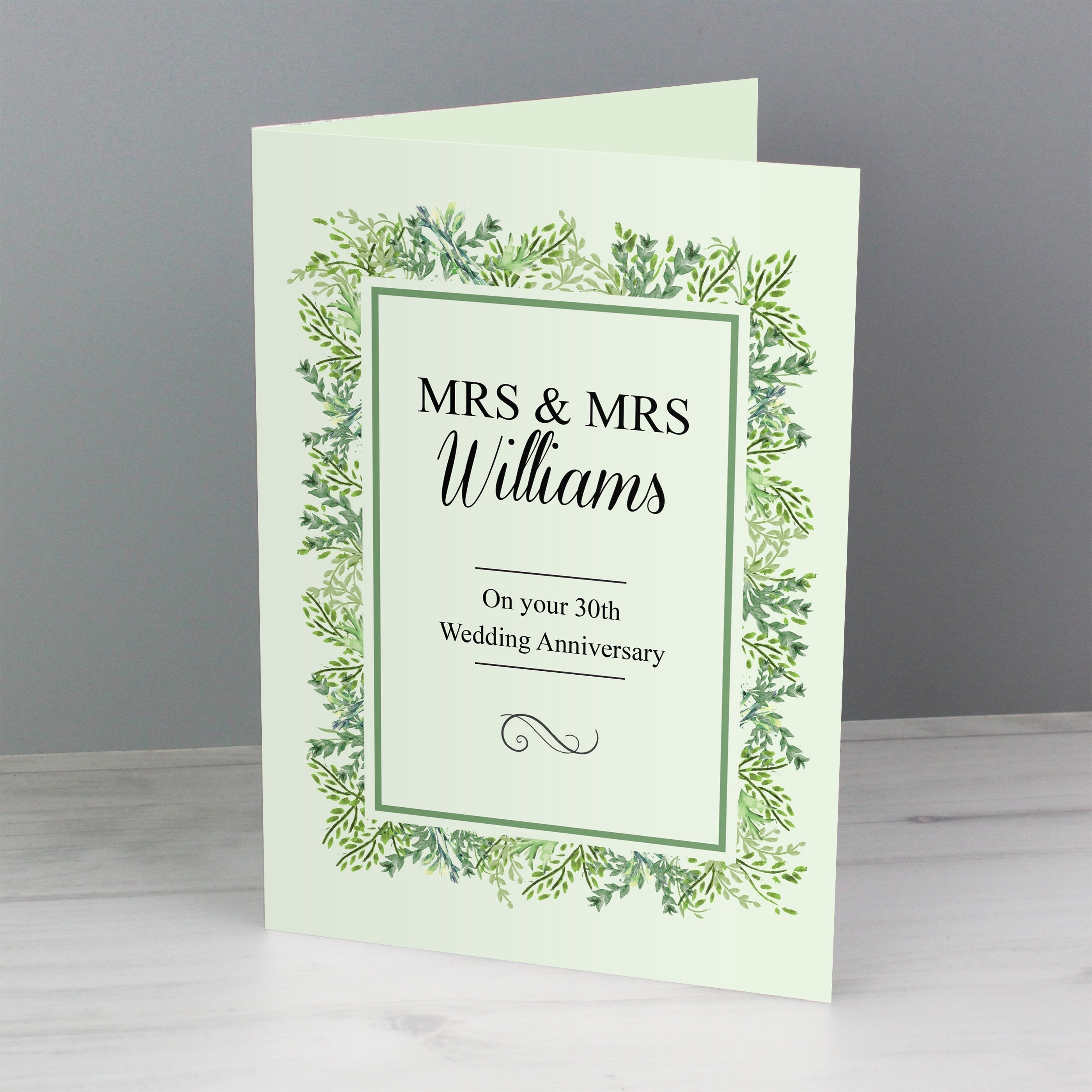 Personalised Fresh Botanical Card