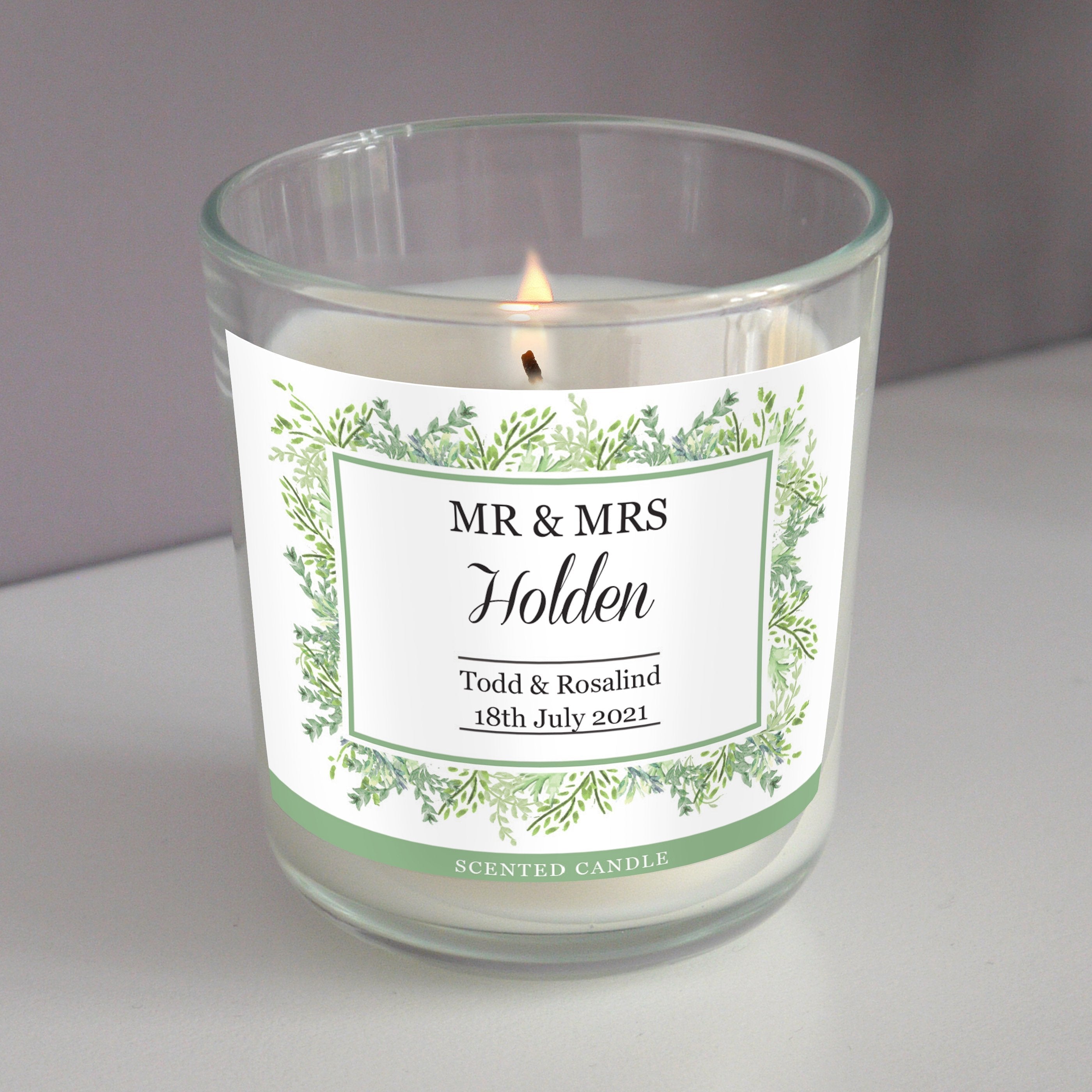 Personalised Fresh Botanical Scented Jar Candle