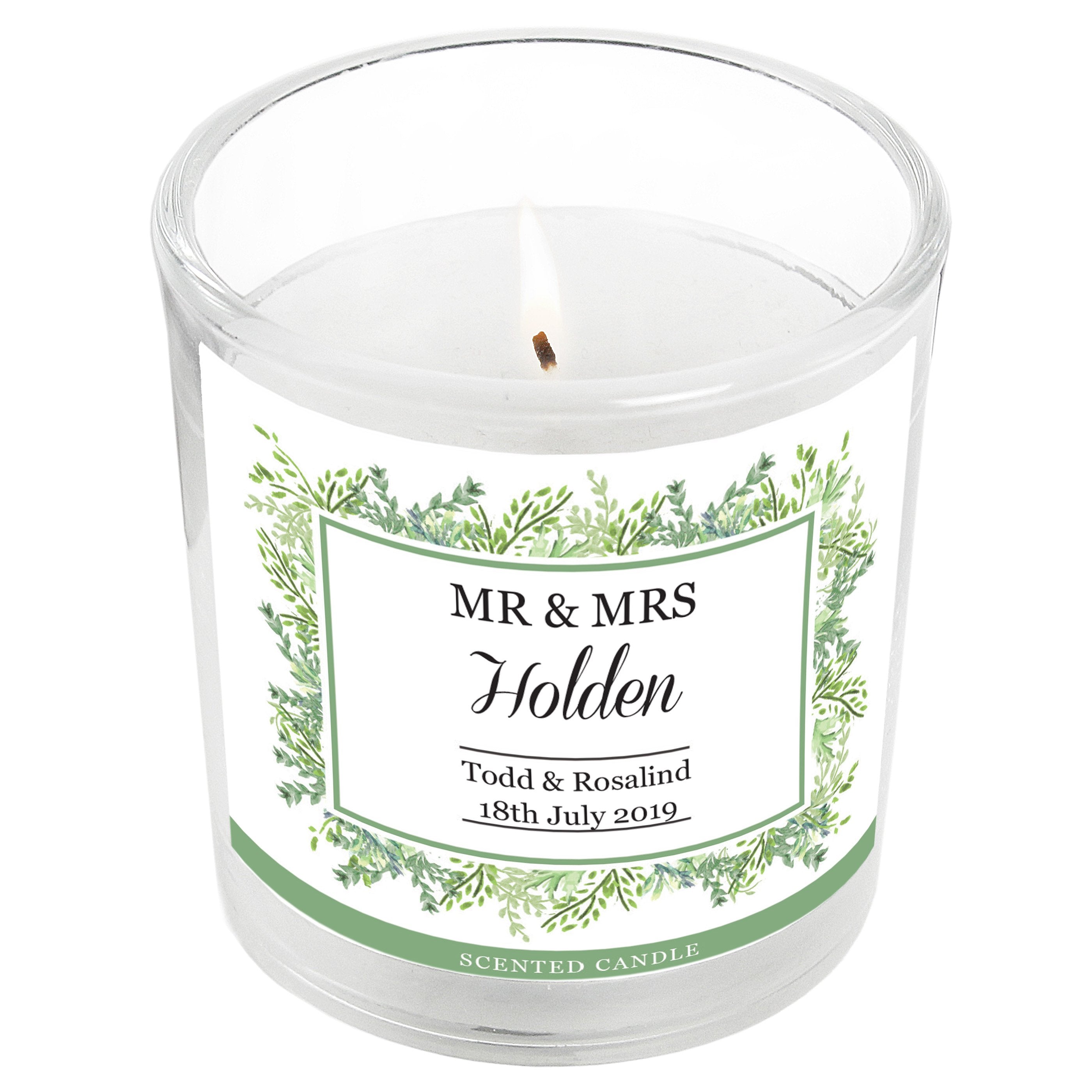 Personalised Fresh Botanical Scented Jar Candle