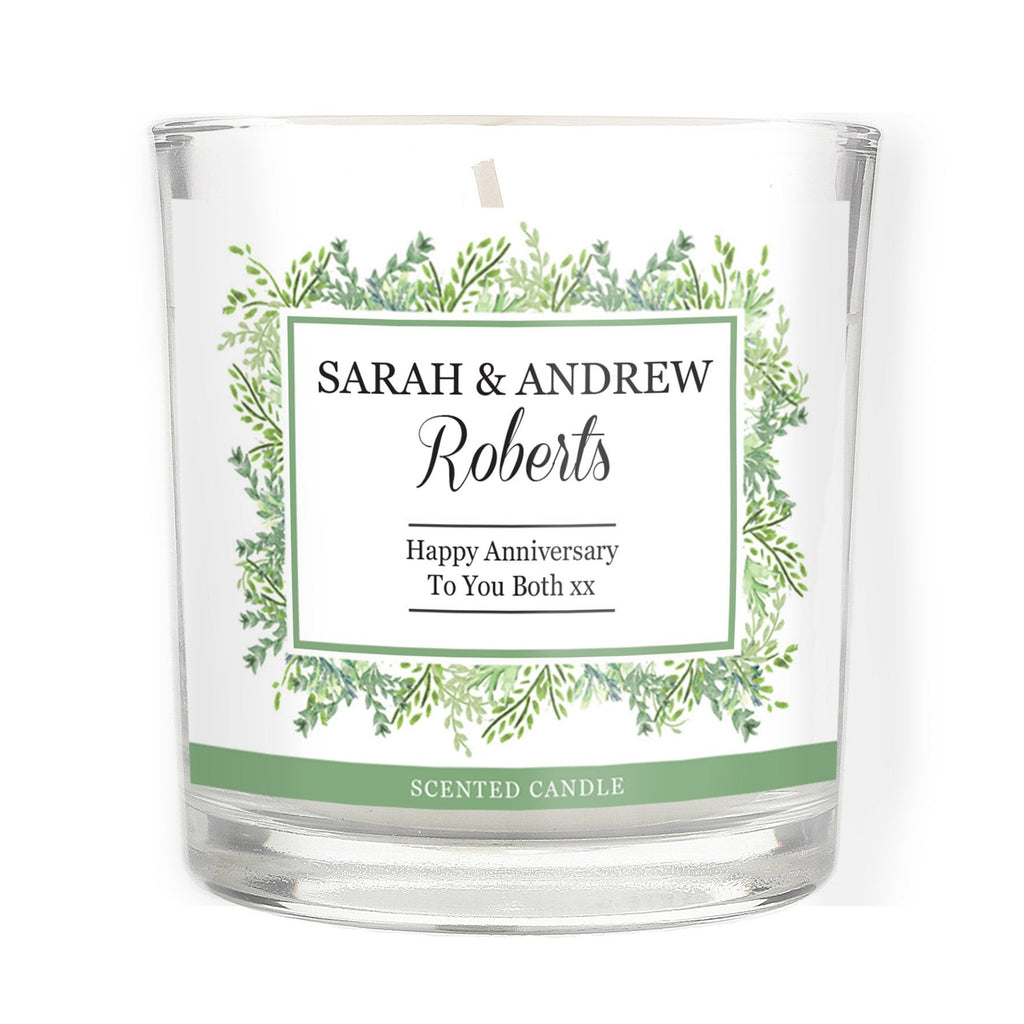 Personalised Fresh Botanical Scented Jar Candle
