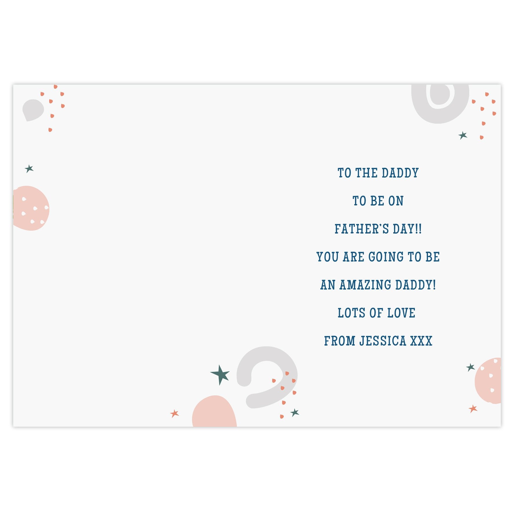 Personalised From The Bump Father's Day Card