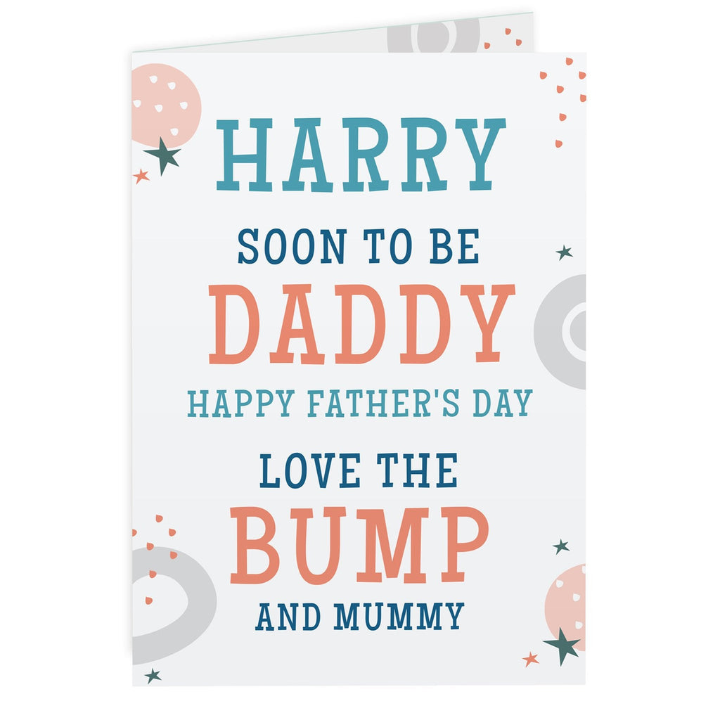 Personalised From The Bump Father's Day Card
