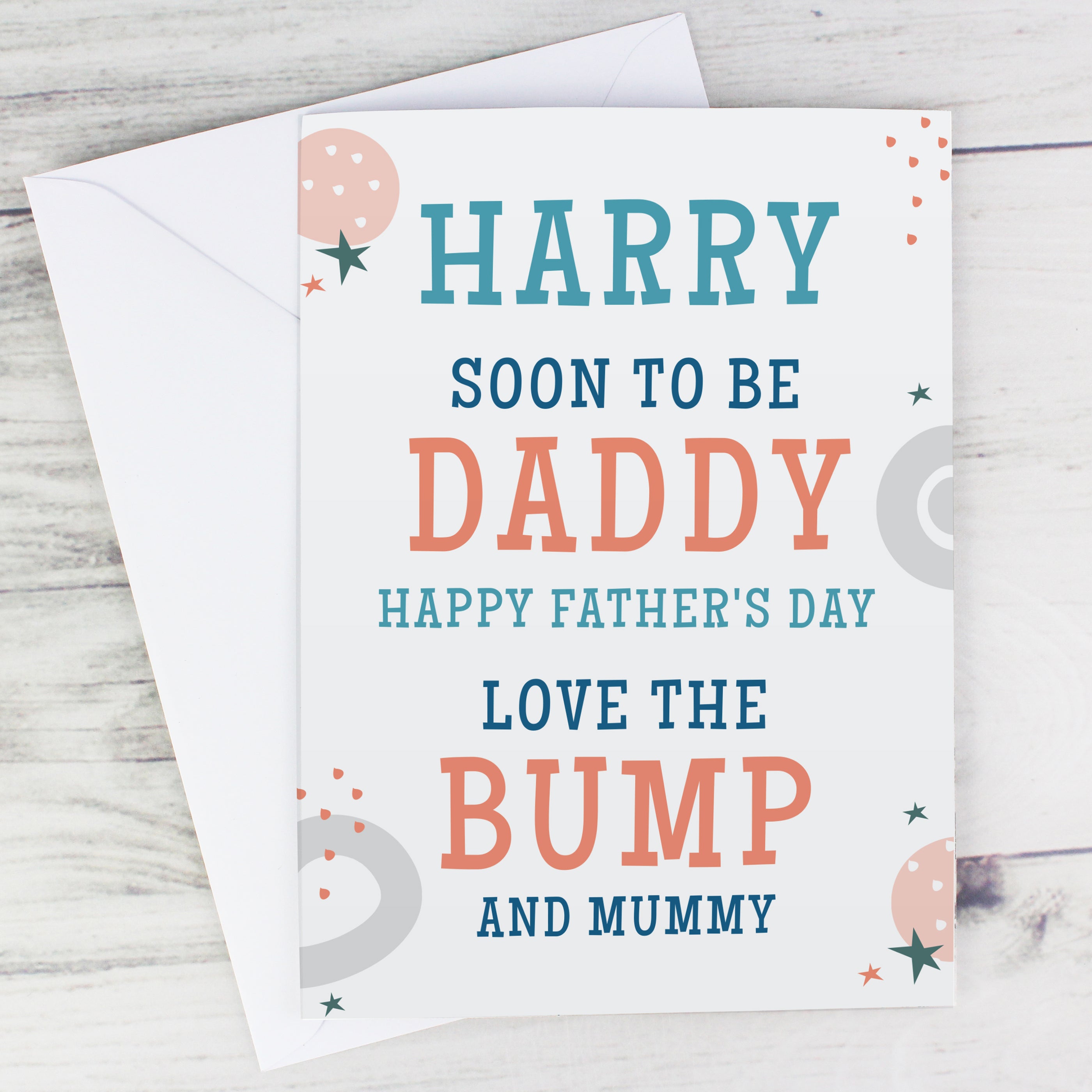Personalised From The Bump Father's Day Card