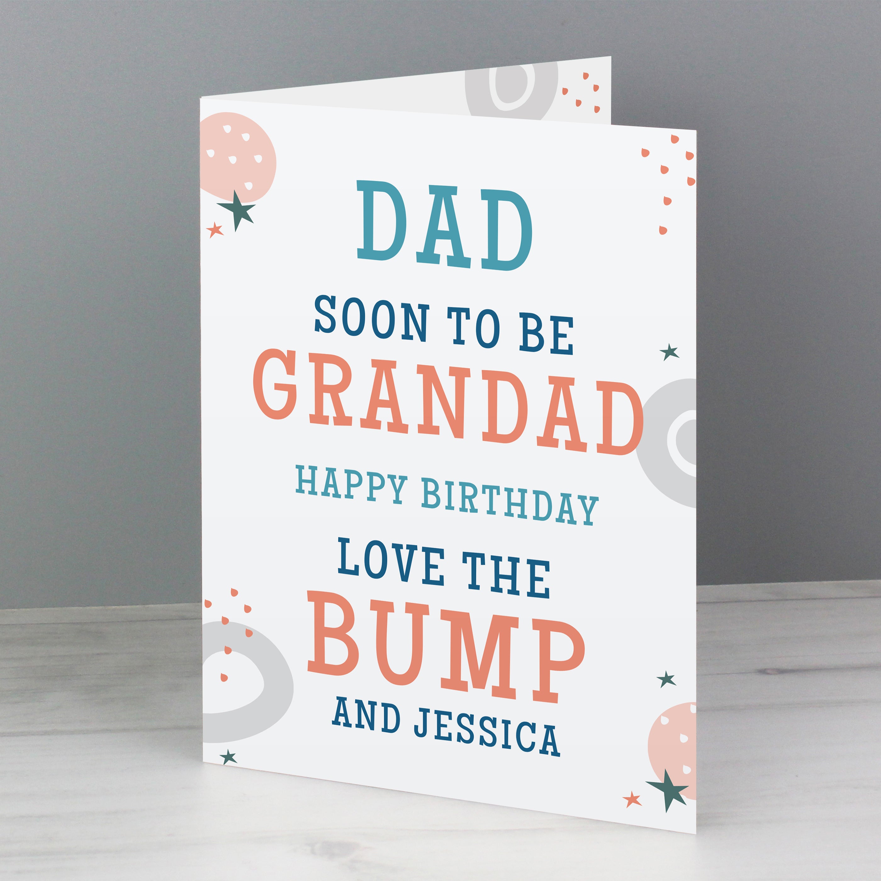 Personalised From The Bump Father's Day Card