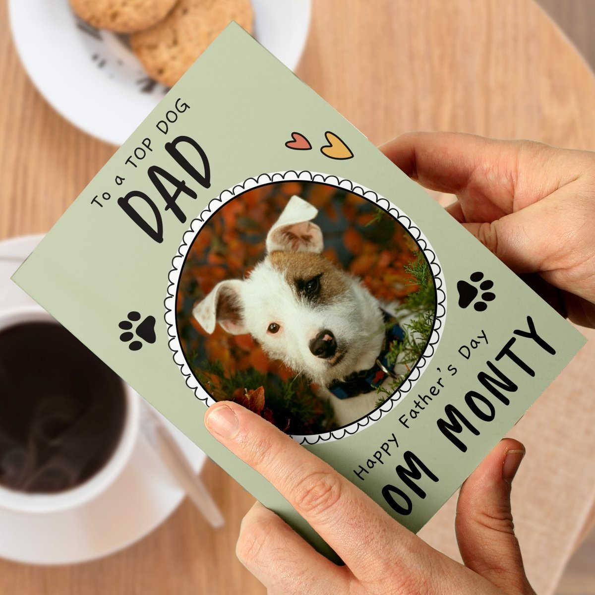 Personalised From The Dog Photo Upload Card