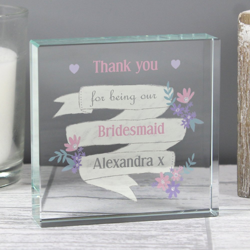 Personalised Garden Bloom Large Crystal Token
