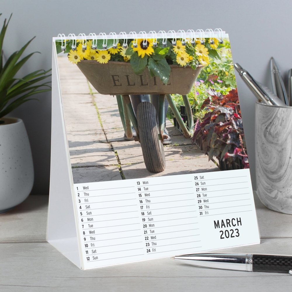 Personalised Gardening Desk 2026 Calendar