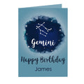 Personalised Gemini Zodiac Star Sign Card (May 21st - June 20th)