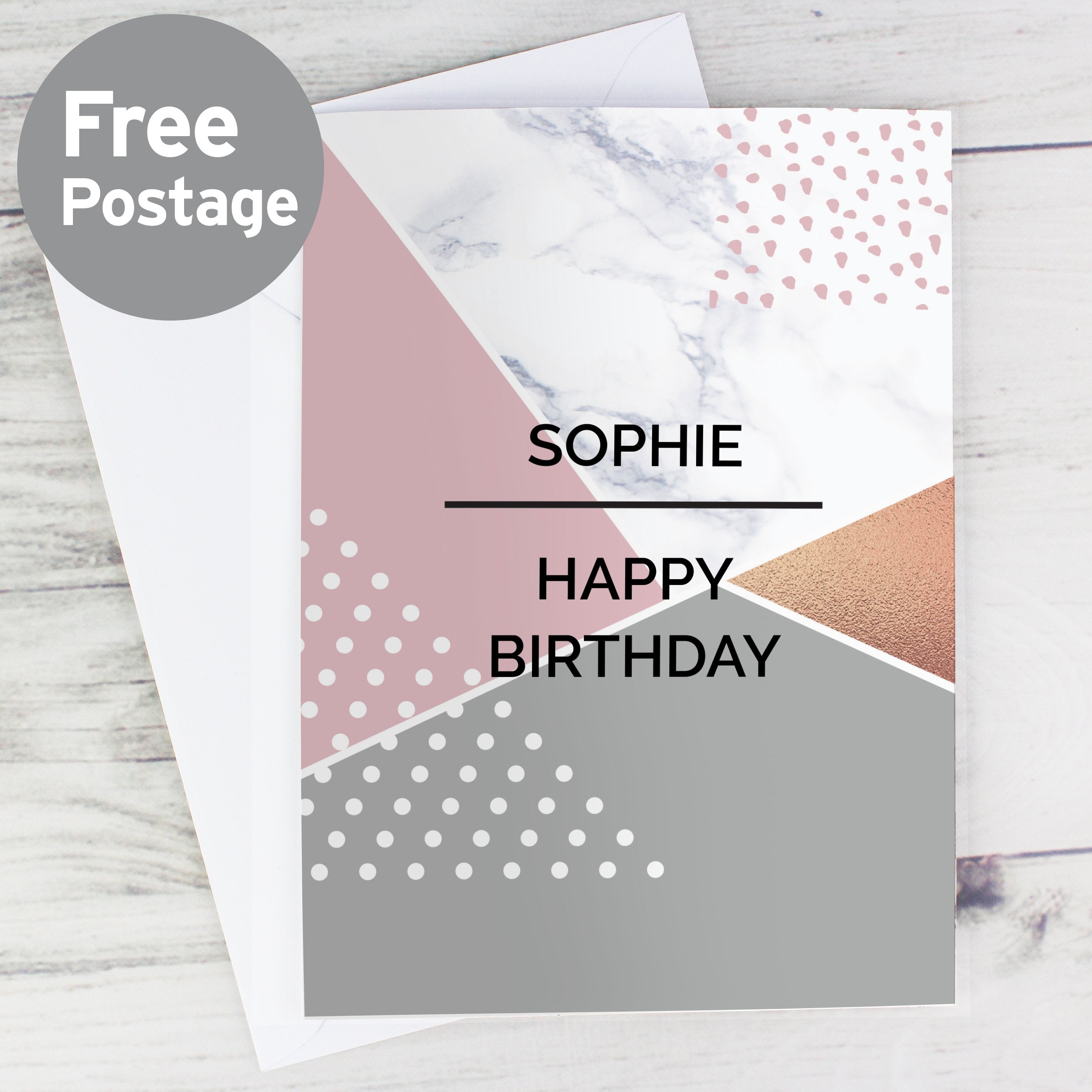 Personalised Geometric Card