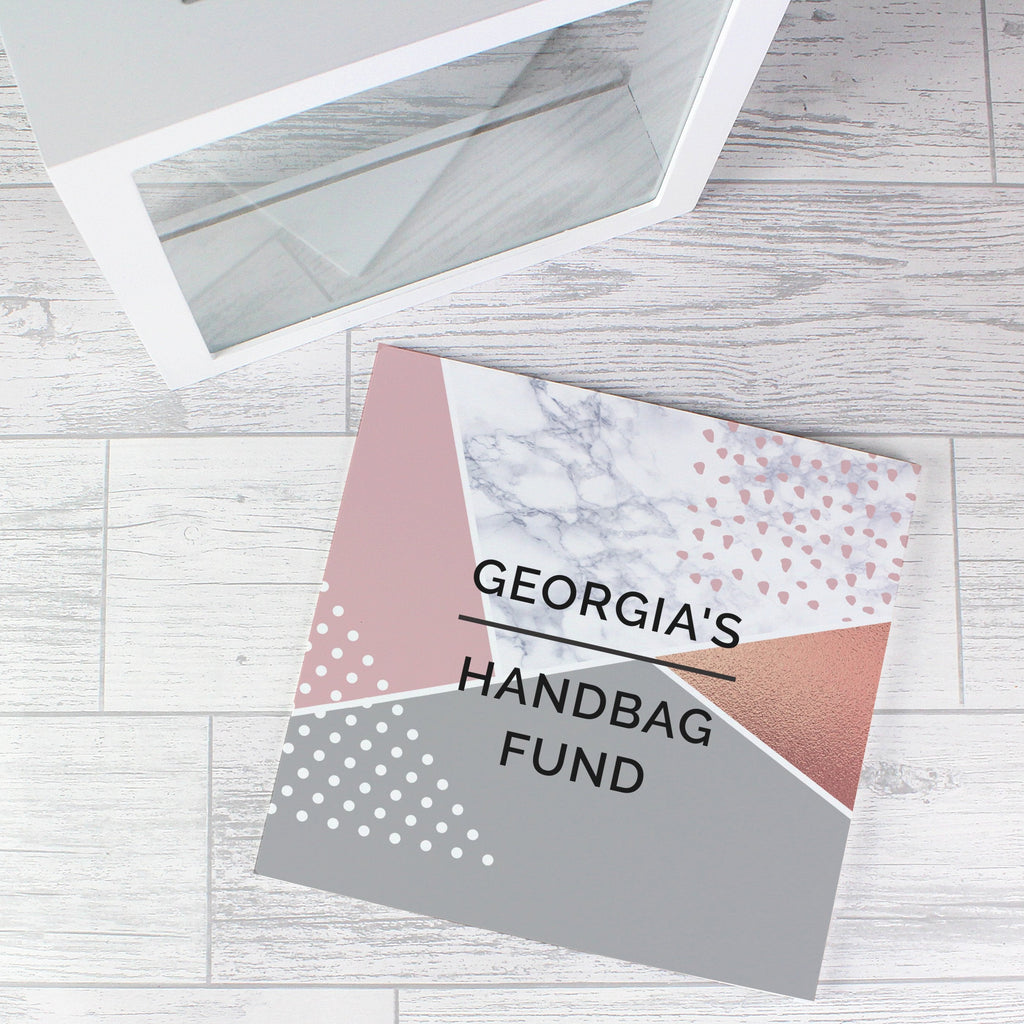 Personalised Geometric Fund And Keepsake Box