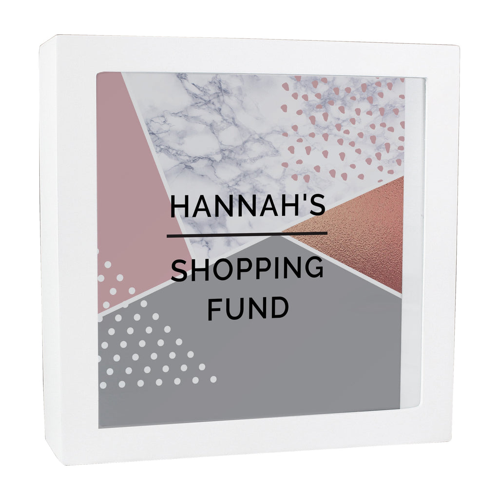 Personalised Geometric Fund And Keepsake Box