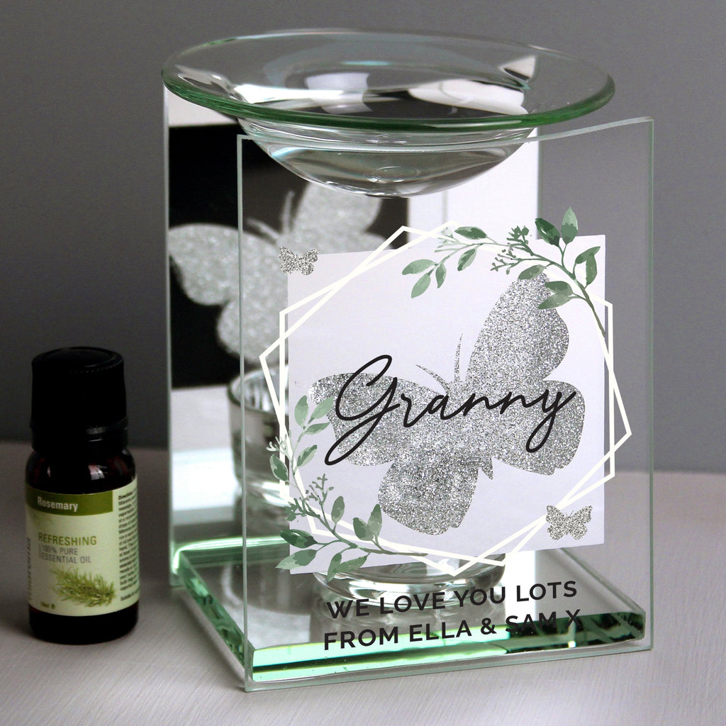 Personalised Geometric Leaf Butterfly Oil Burner
