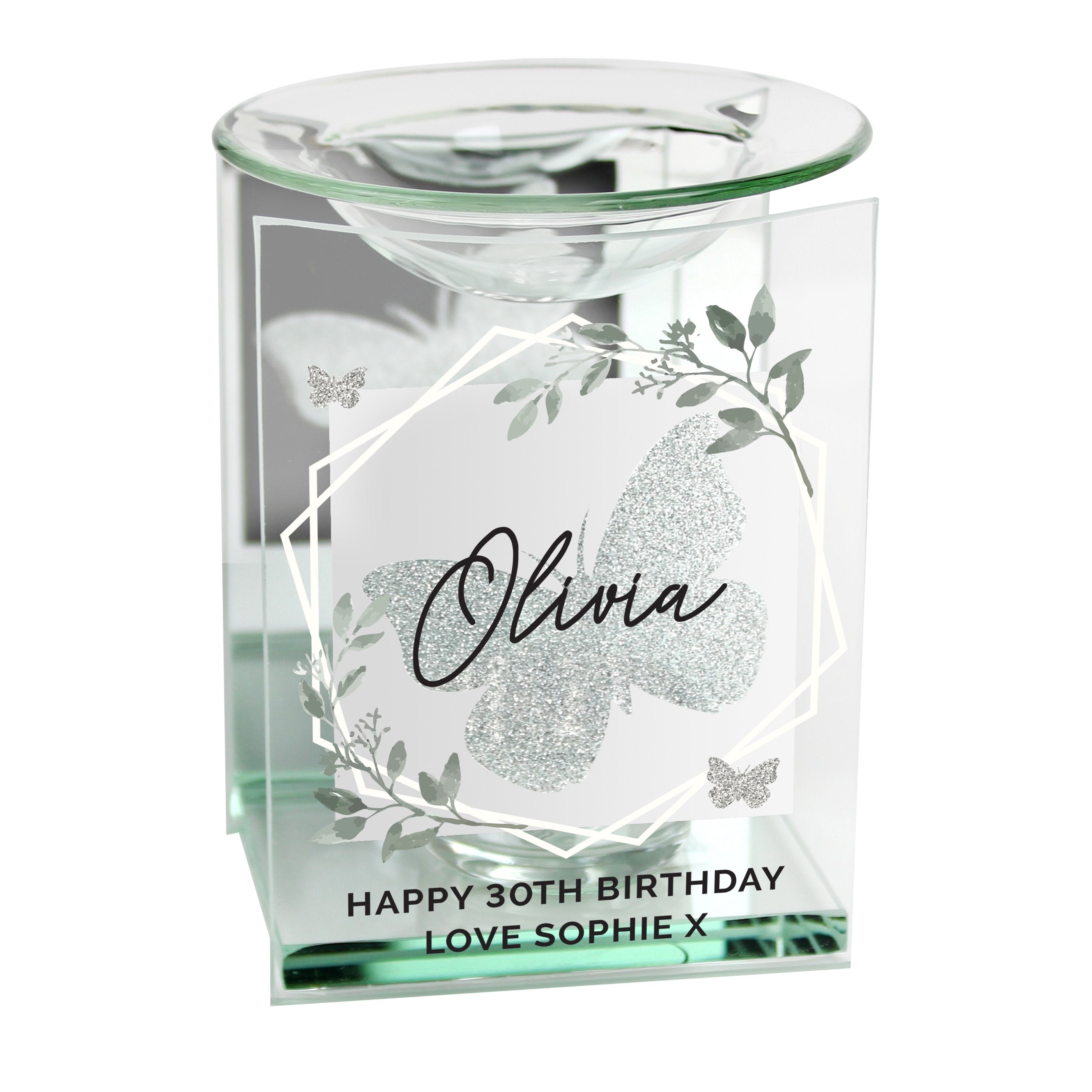 Personalised Geometric Leaf Butterfly Oil Burner