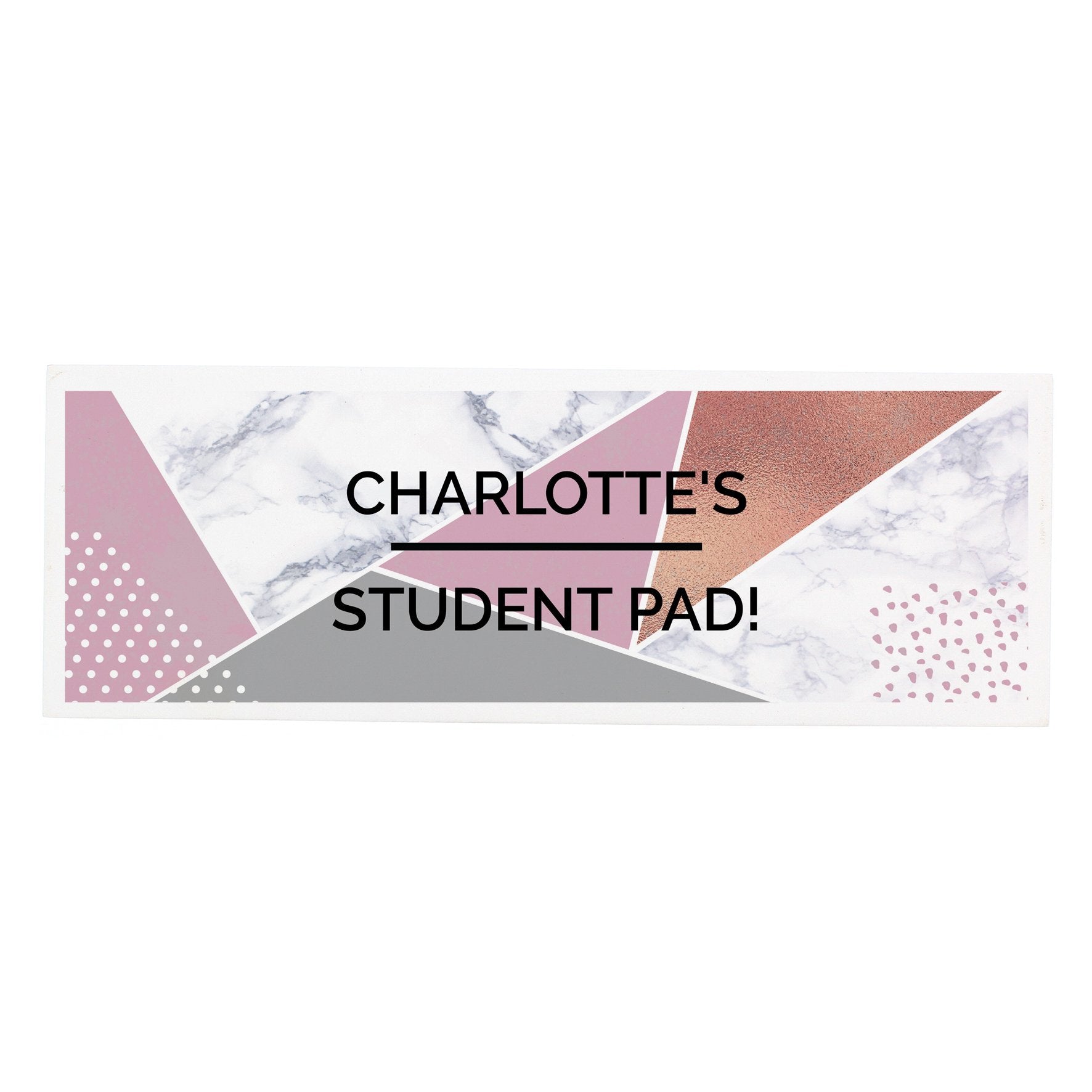 Personalised Geometric Wooden Block Sign