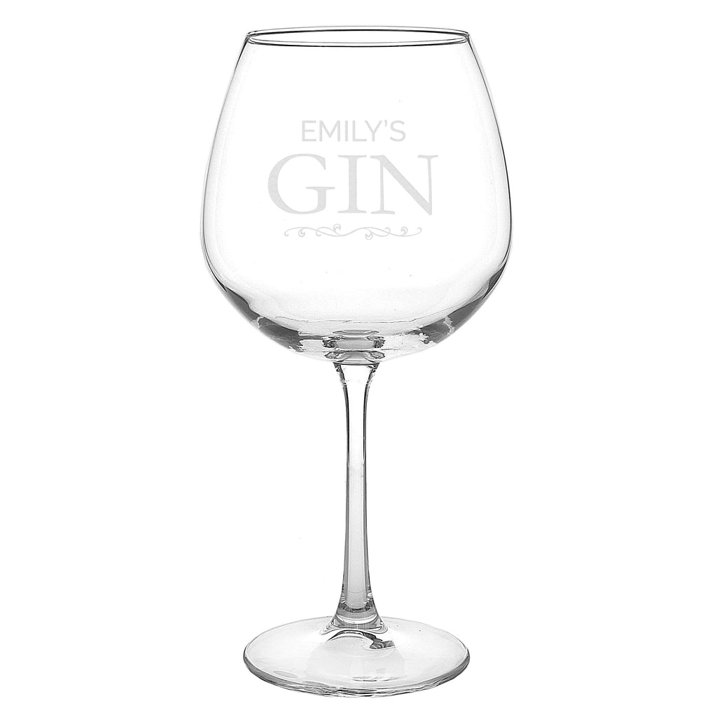Personalised Gin Balloon Glass