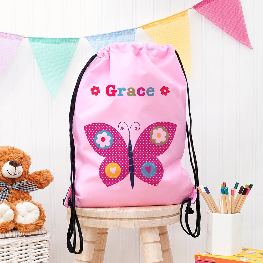 Personalised Personalised Girl's Classic Pink Waterproof Swim Bag
