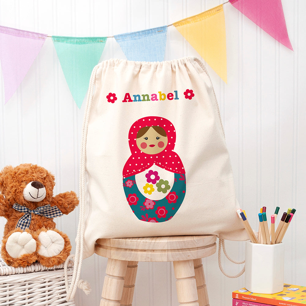 Personalised Personalised Girl's Cotton Nursery Bag