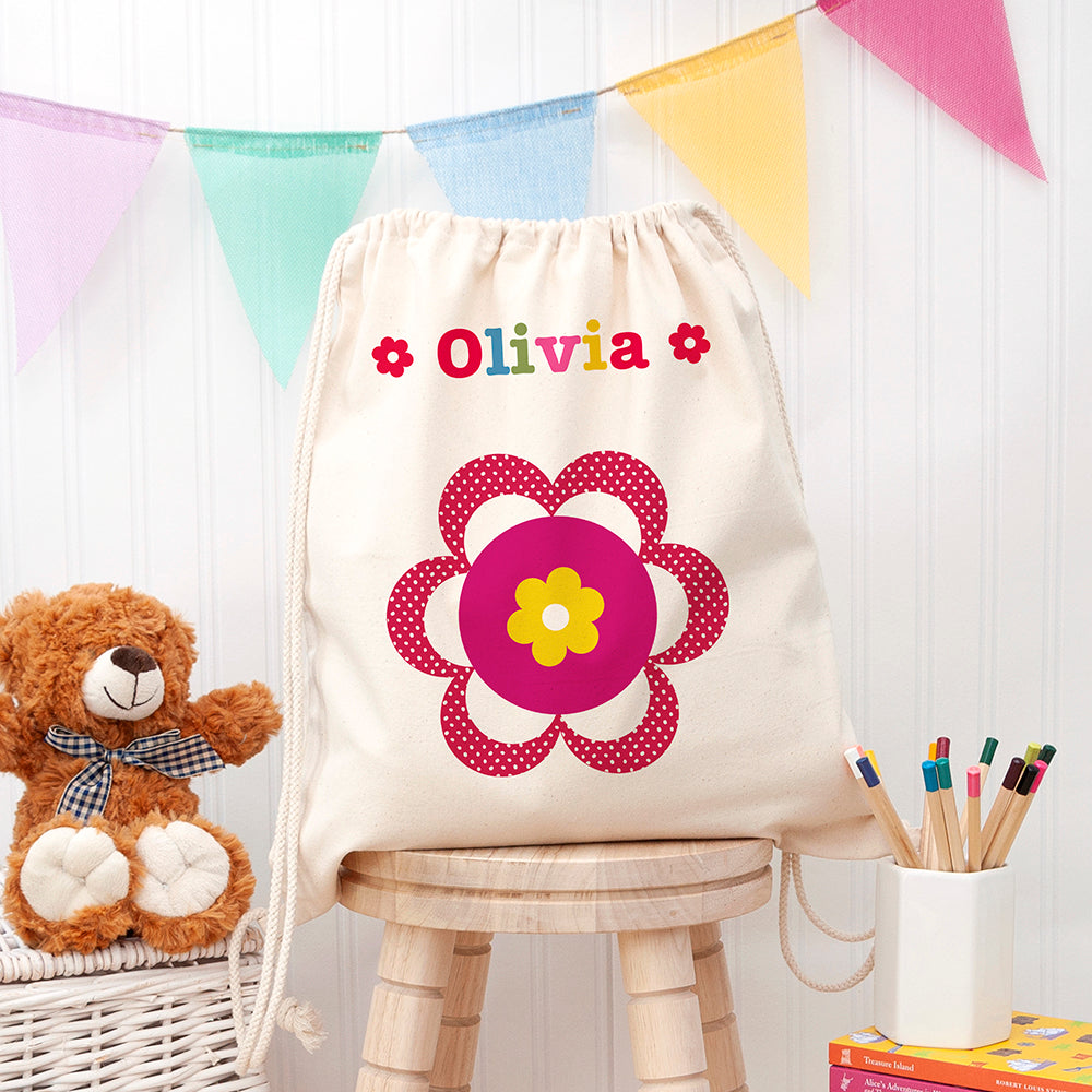 Personalised Personalised Girl's Cotton Nursery Bag