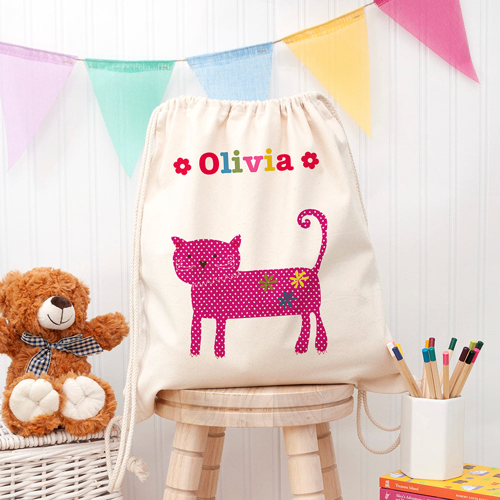 Personalised Personalised Girl's Cotton Nursery Bag