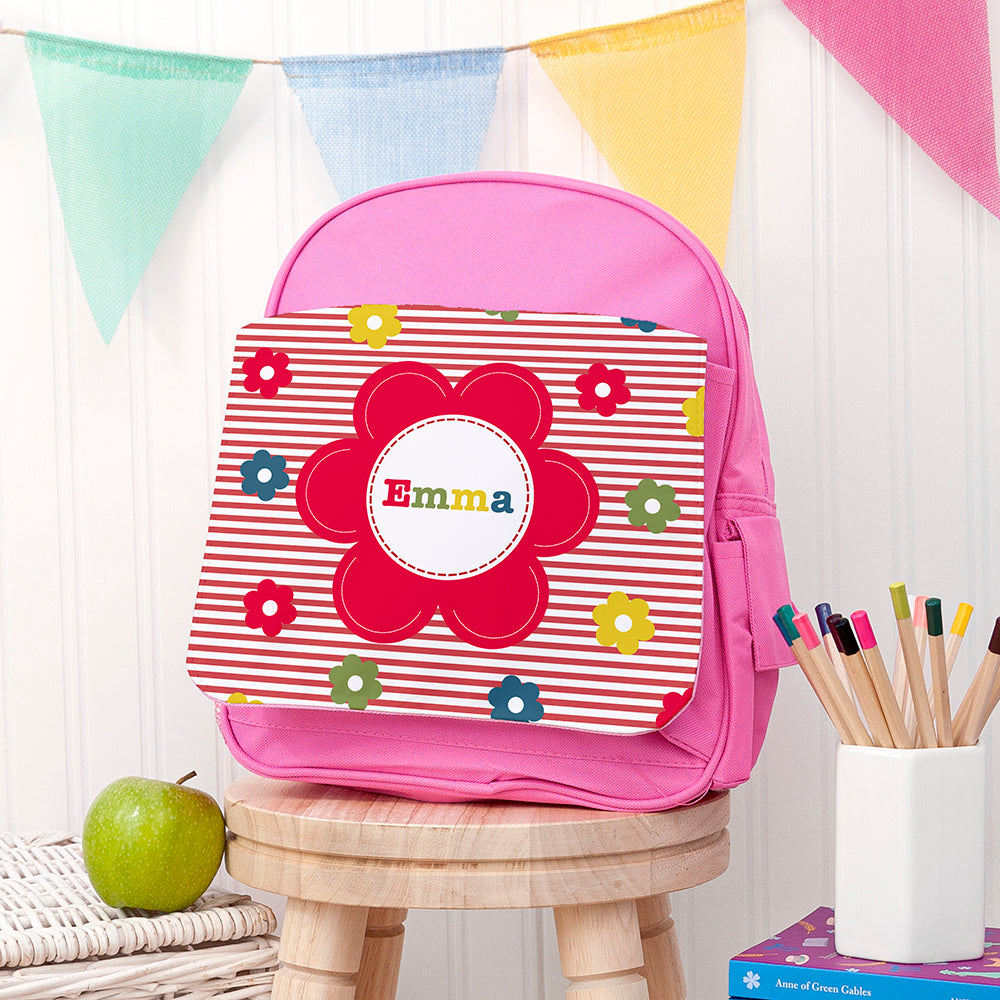 Personalised Personalised Girl's Floral Rucksack