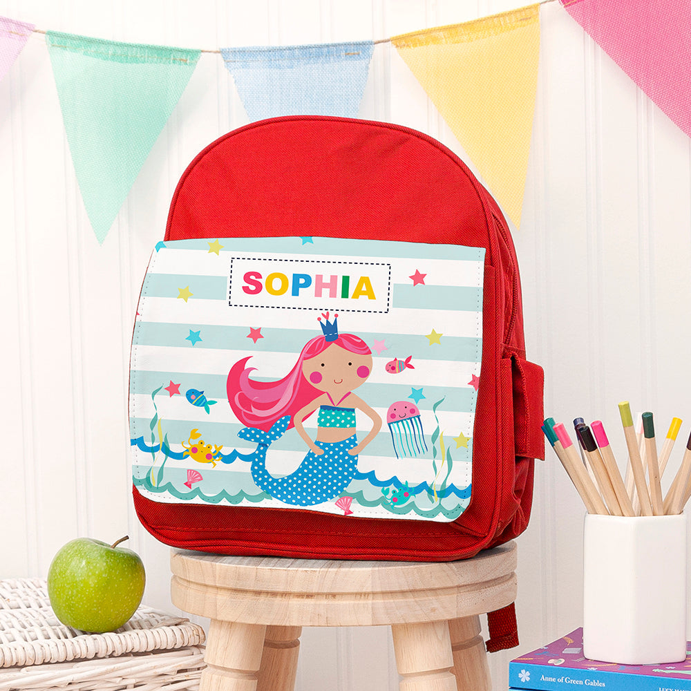 Personalised Personalised Girl's Mermaid Rucksack