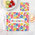 Personalised Personalised Girl's Patterned Placemat Set