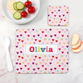 Personalised Personalised Girl's Patterned Placemat Set