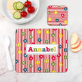 Personalised Personalised Girl's Patterned Placemat Set