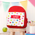 Personalised Personalised Girl's Patterned Red Rucksack
