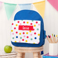 Personalised Personalised Girl's Patterned Royal Blue Rucksack