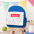 Personalised Personalised Girl's Patterned Royal Blue Rucksack