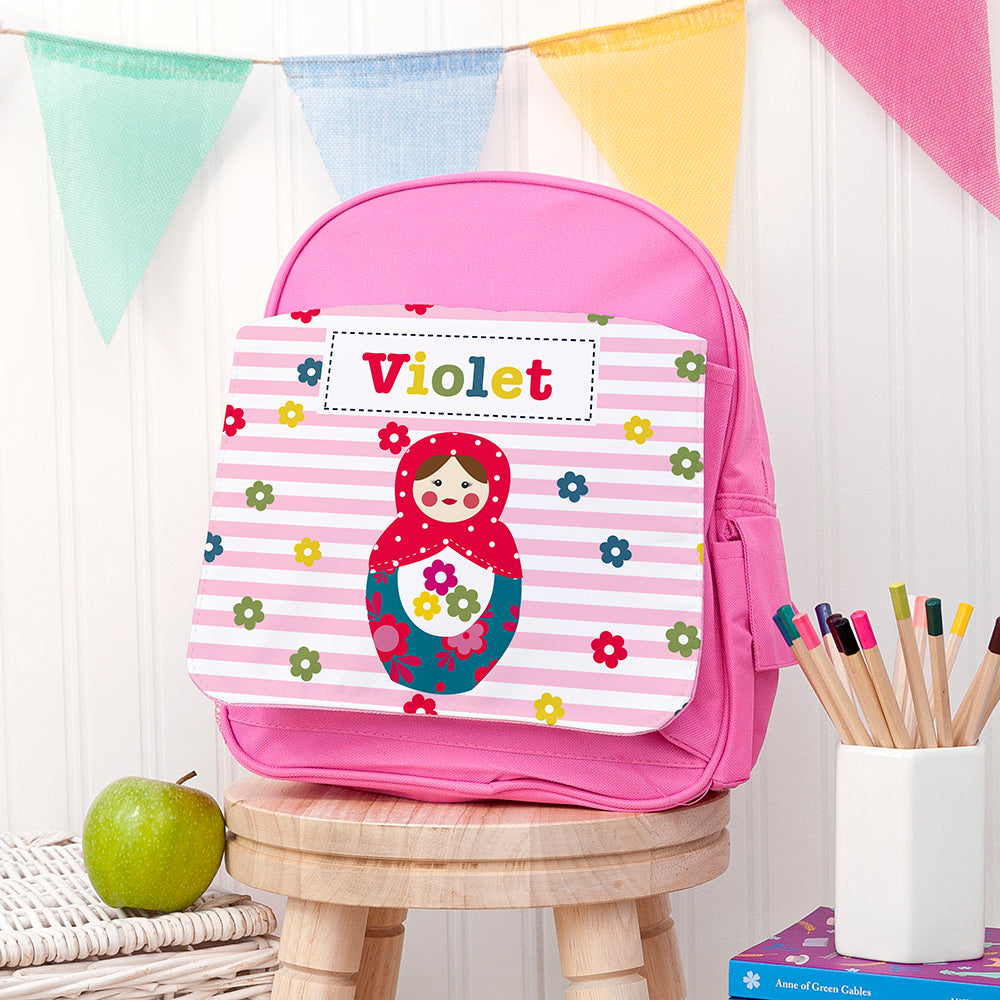 Personalised Personalised Girl's Pink Mini Rucksack