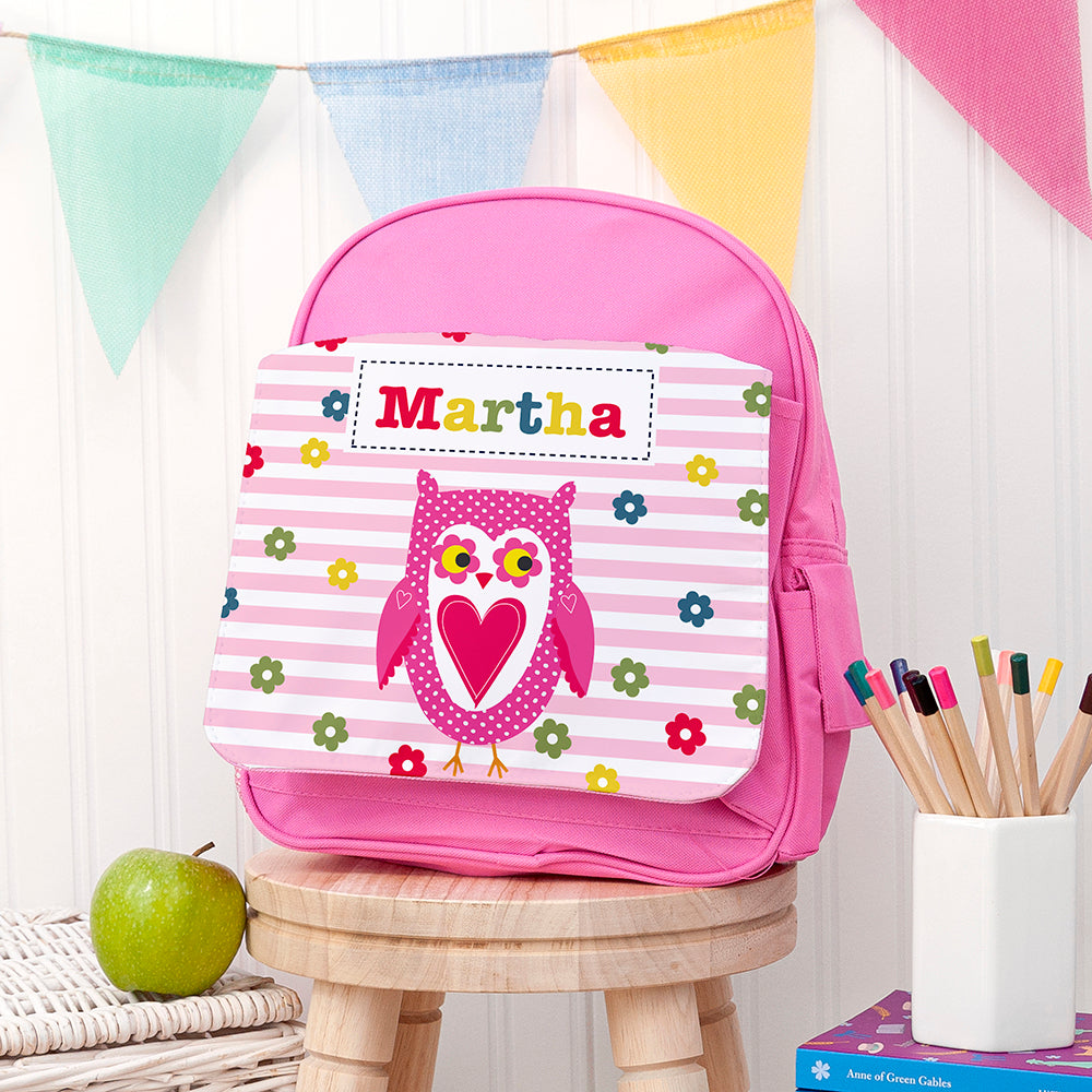 Personalised Personalised Girl's Pink Mini Rucksack