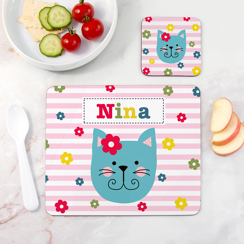 Personalised Personalised Girl's Placemat Set