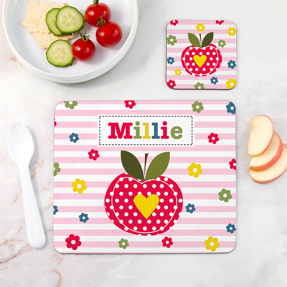 Personalised Personalised Girl's Placemat Set