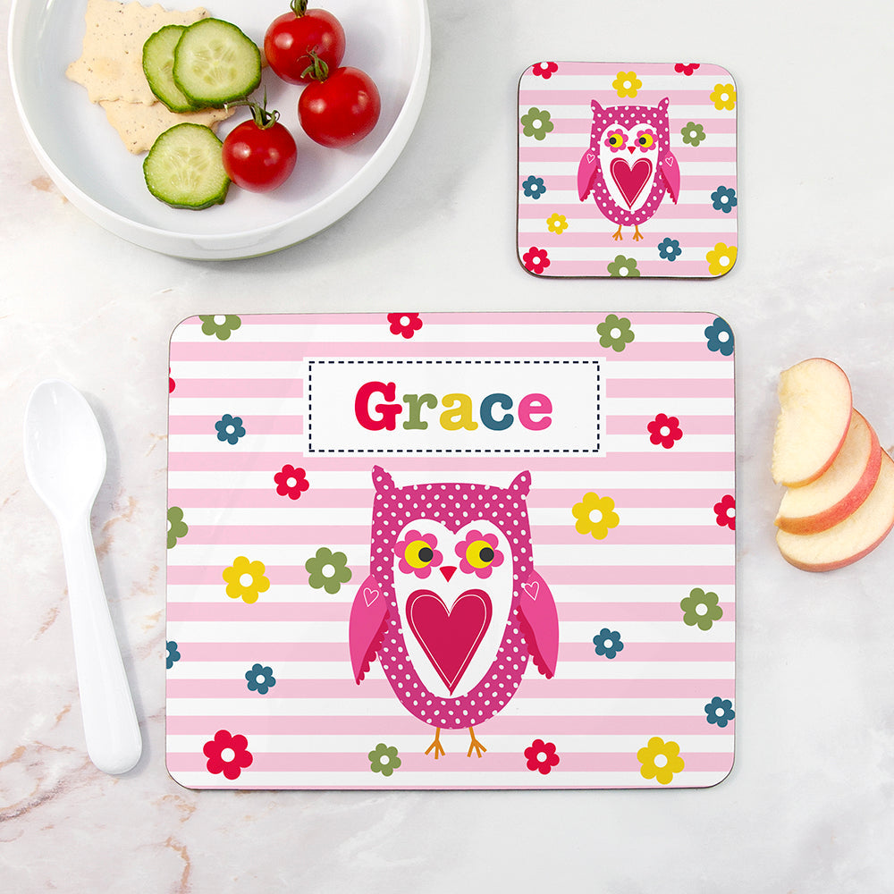 Personalised Personalised Girl's Placemat Set